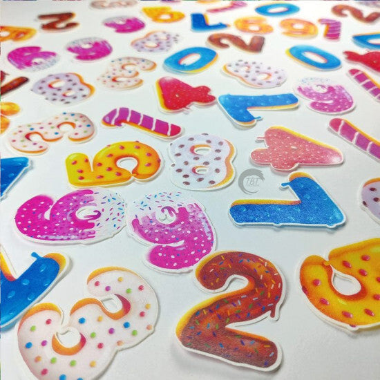 0-9 Numbers Edible Pre-Cut Wafer Paper
