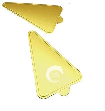 Mini Triangle Golden Pastry Cake Base 24 Piece