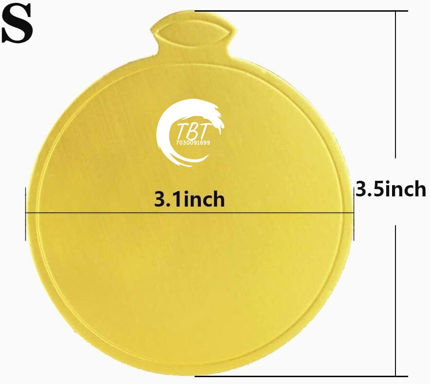 Mini Round Golden Pastry Cake Base 24 Piece