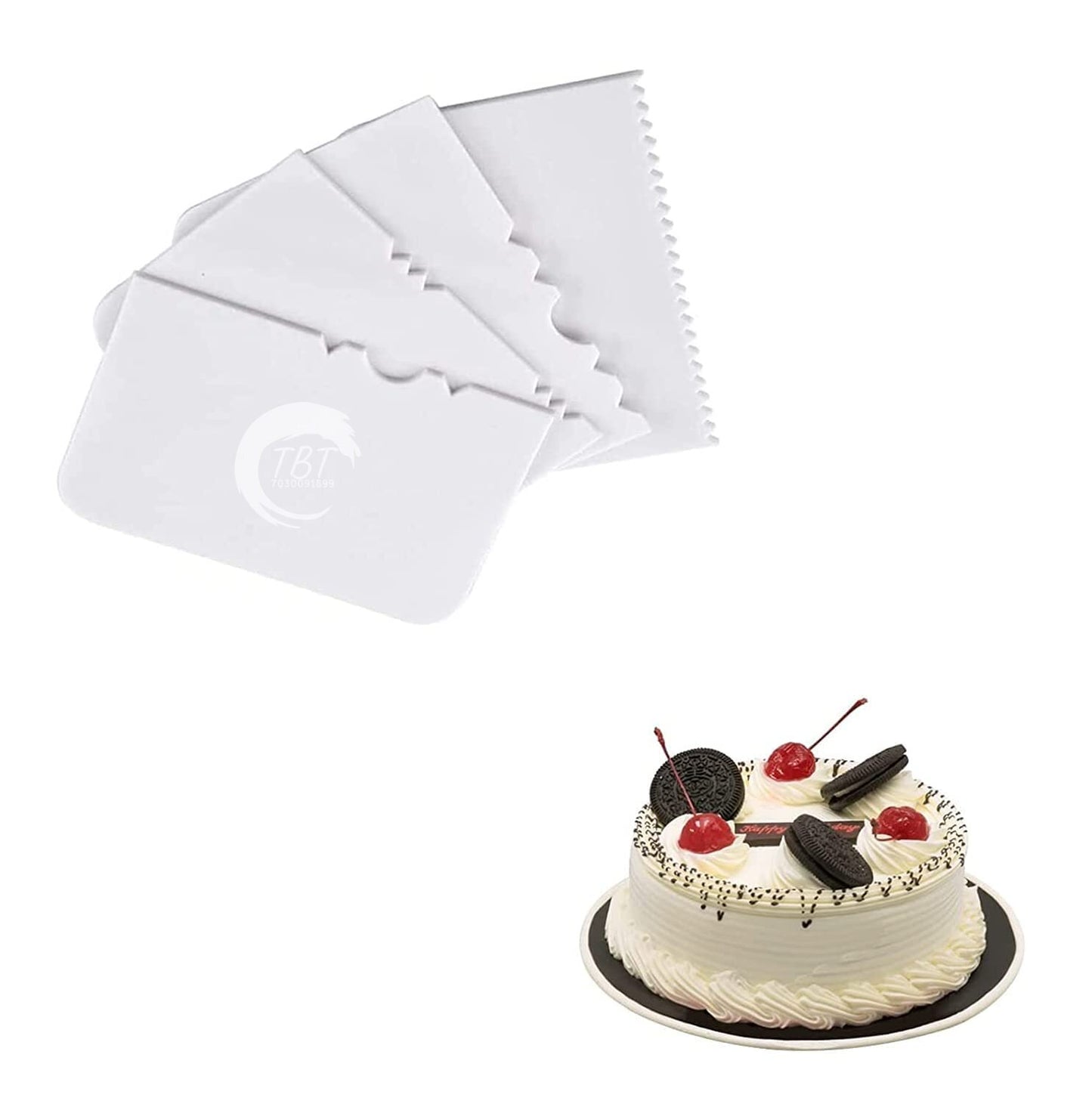 4 Pcs Cake Scraper