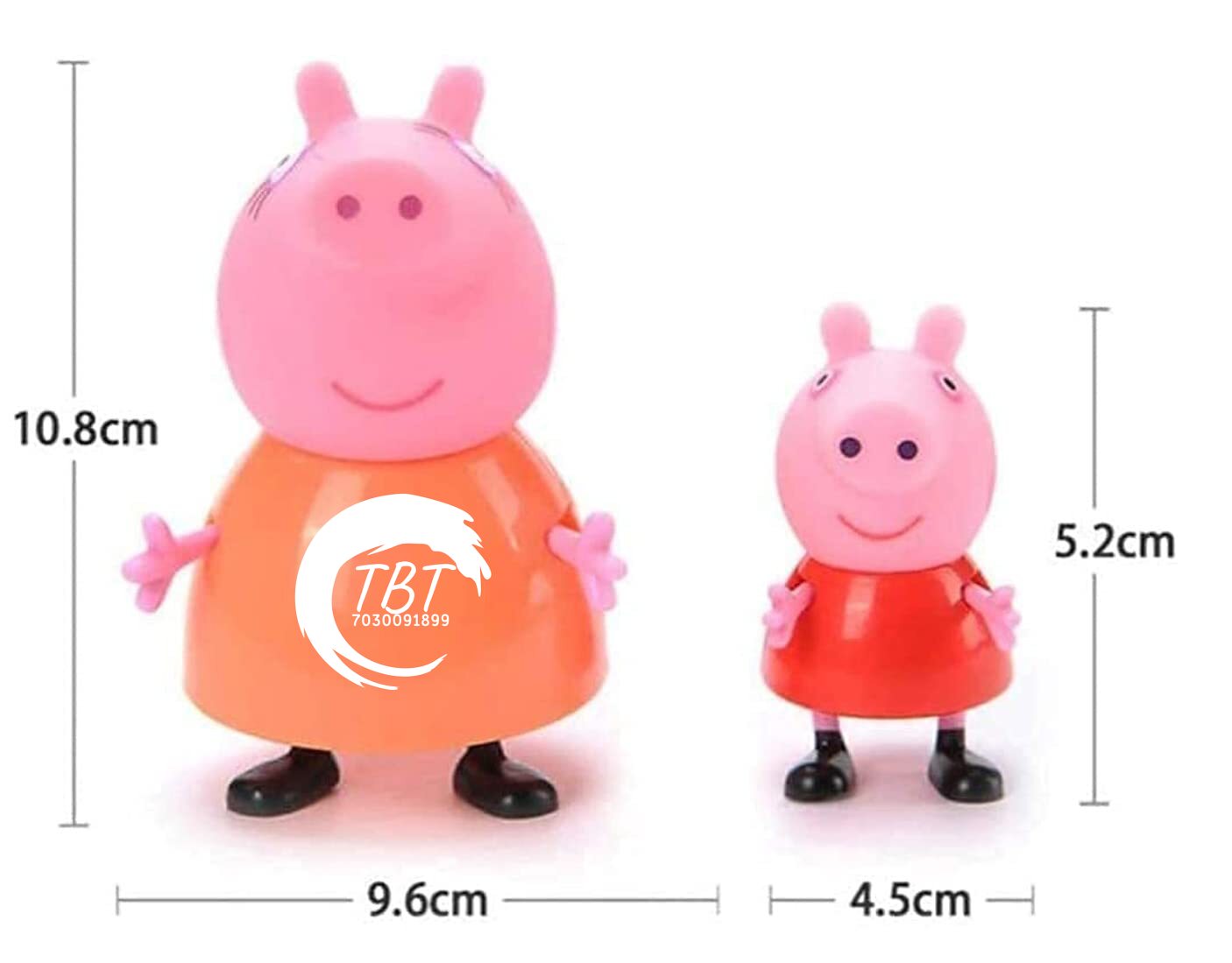 Peppa Pig Cake Decoration Toy Set { Set Of 4 Piece }