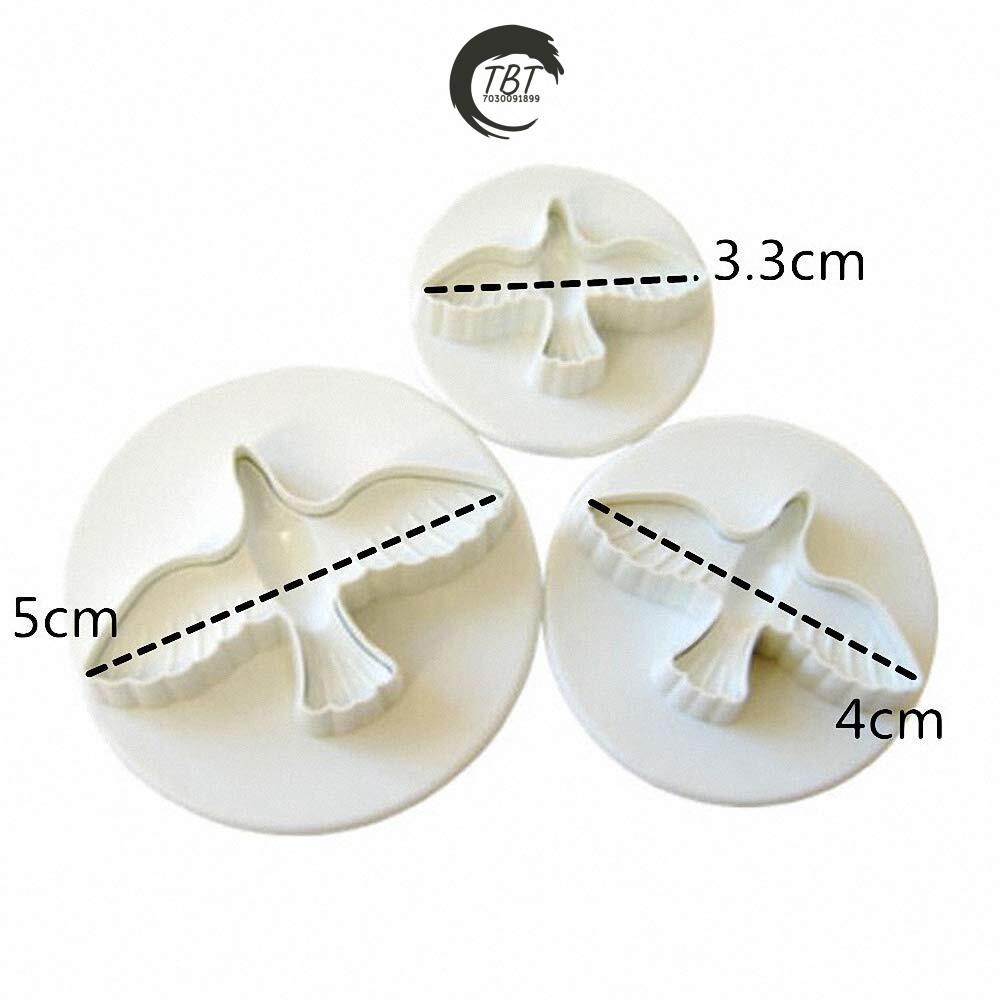 Dove Shape Fondant Plunger Cutter { Pack of 3 Piece }