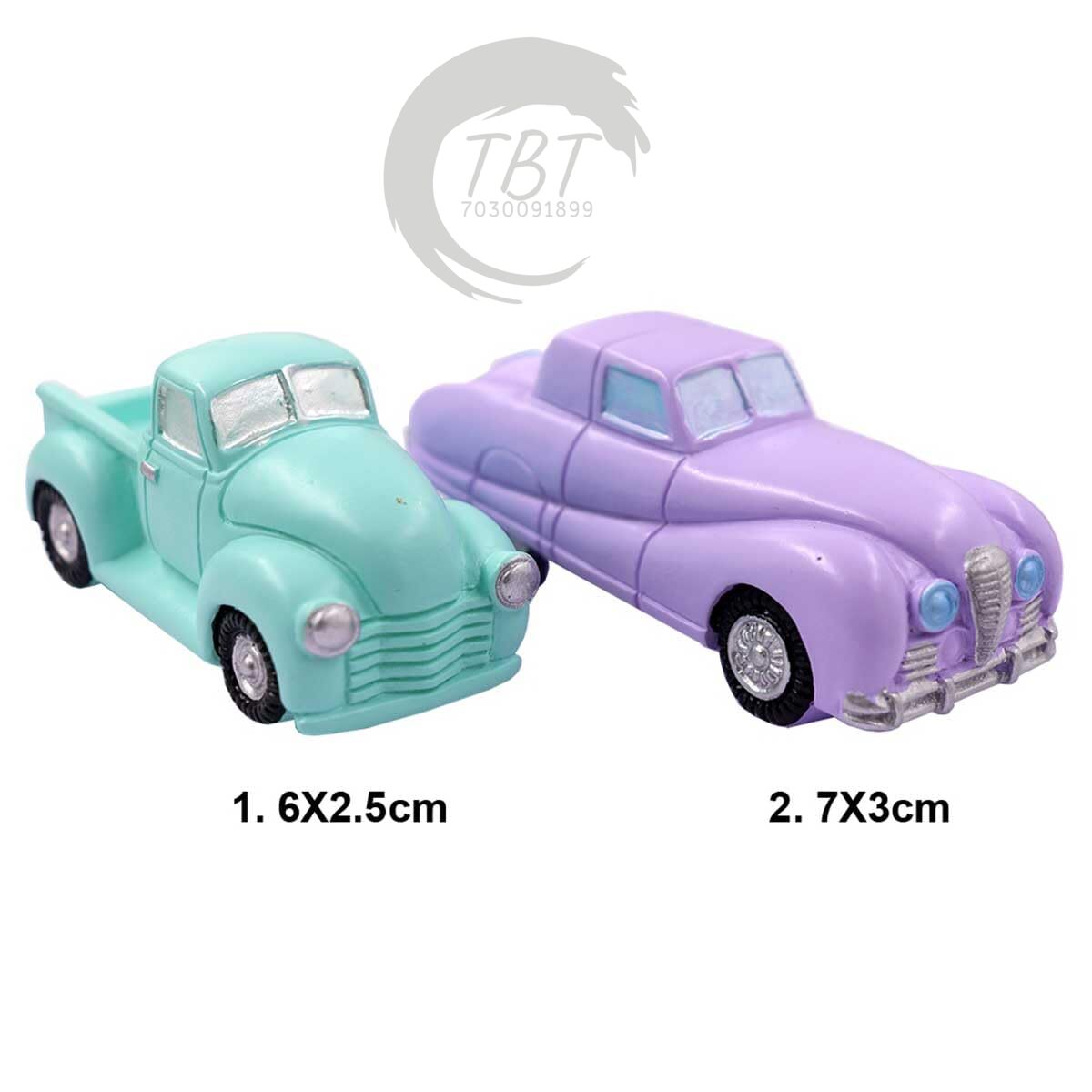 Dollhouse Colorful Miniature Cars Pack of 2 Piece