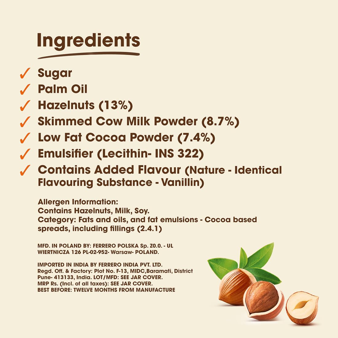 Nutella Hazelnut Spread 400 GM
