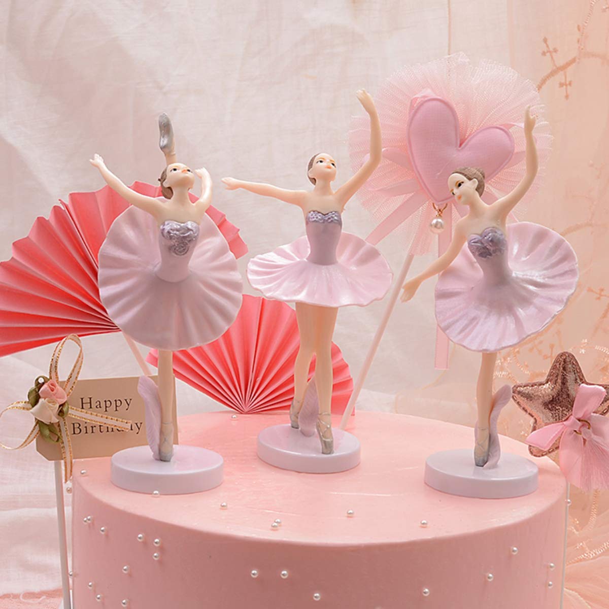 Dancing Ballerina Doll Cake Decoration Set 3 Piece