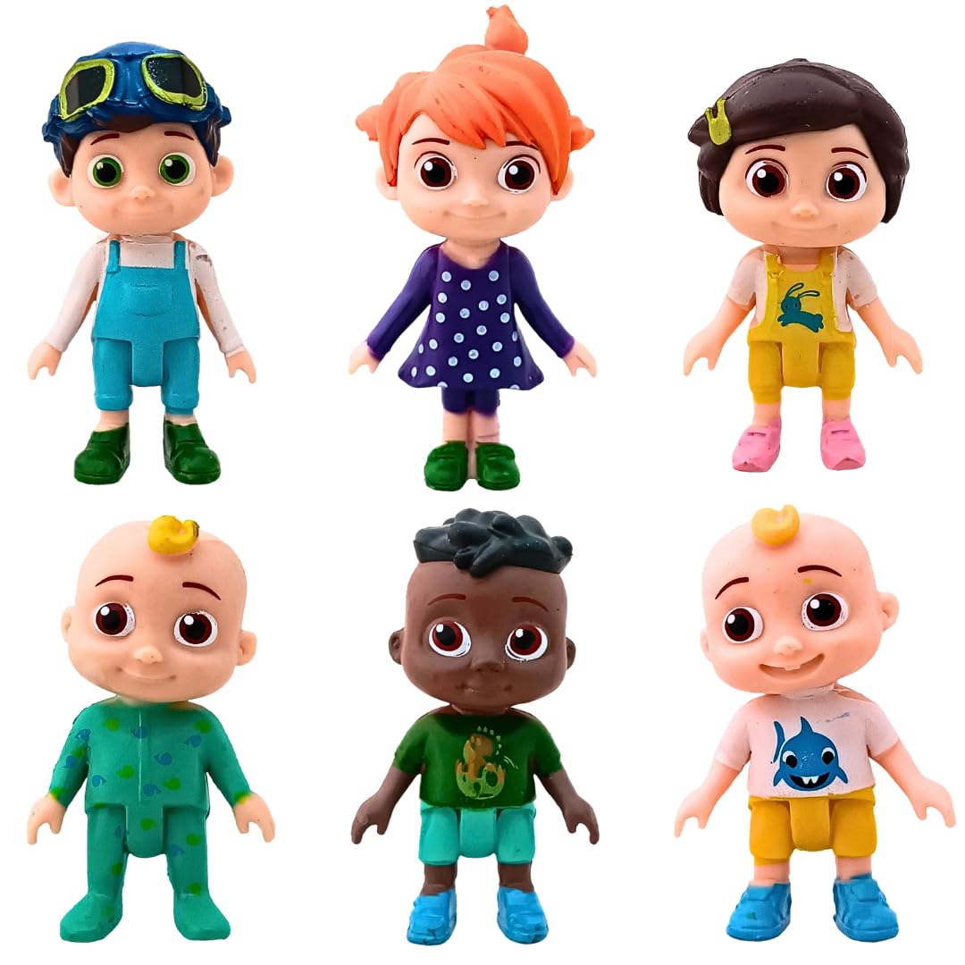 Cocomelon Cake Toy Topper Set { Set Of 6 Piece }
