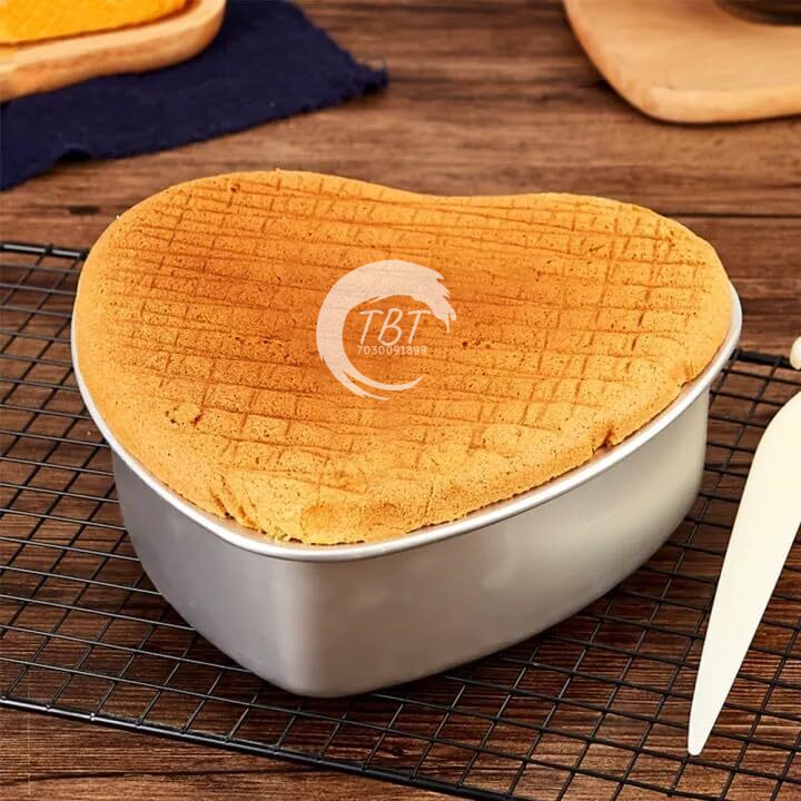 Aluminium Heart Shape Cake Mould Cake Tin - 7x2 Inch