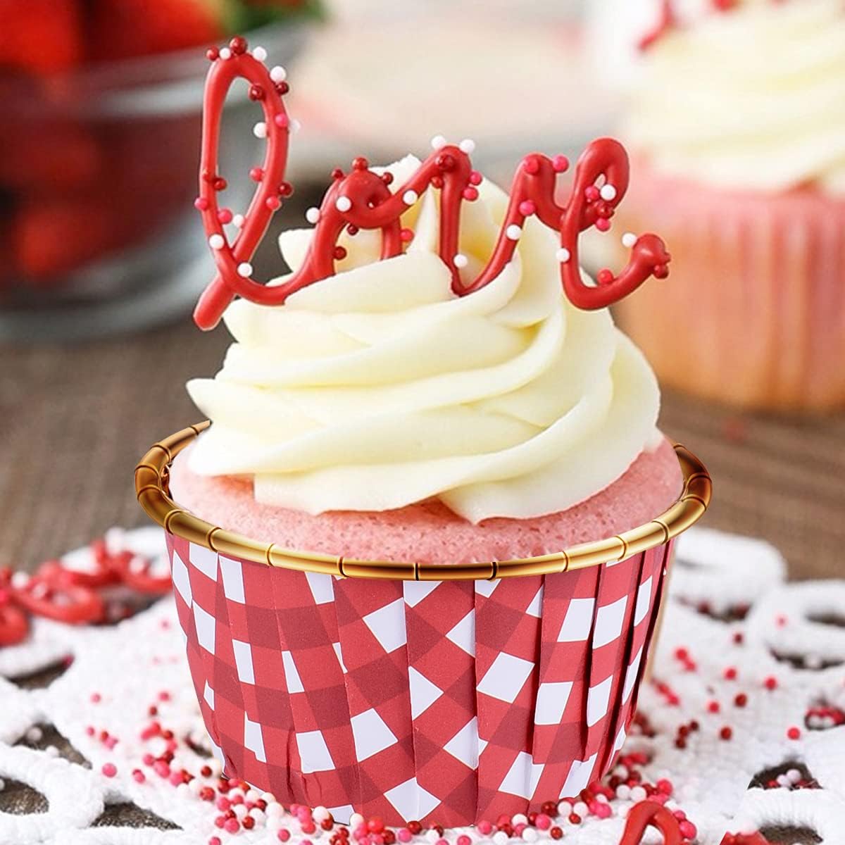 50 Pcs Foil Metallic Cupcake Muffin Liners