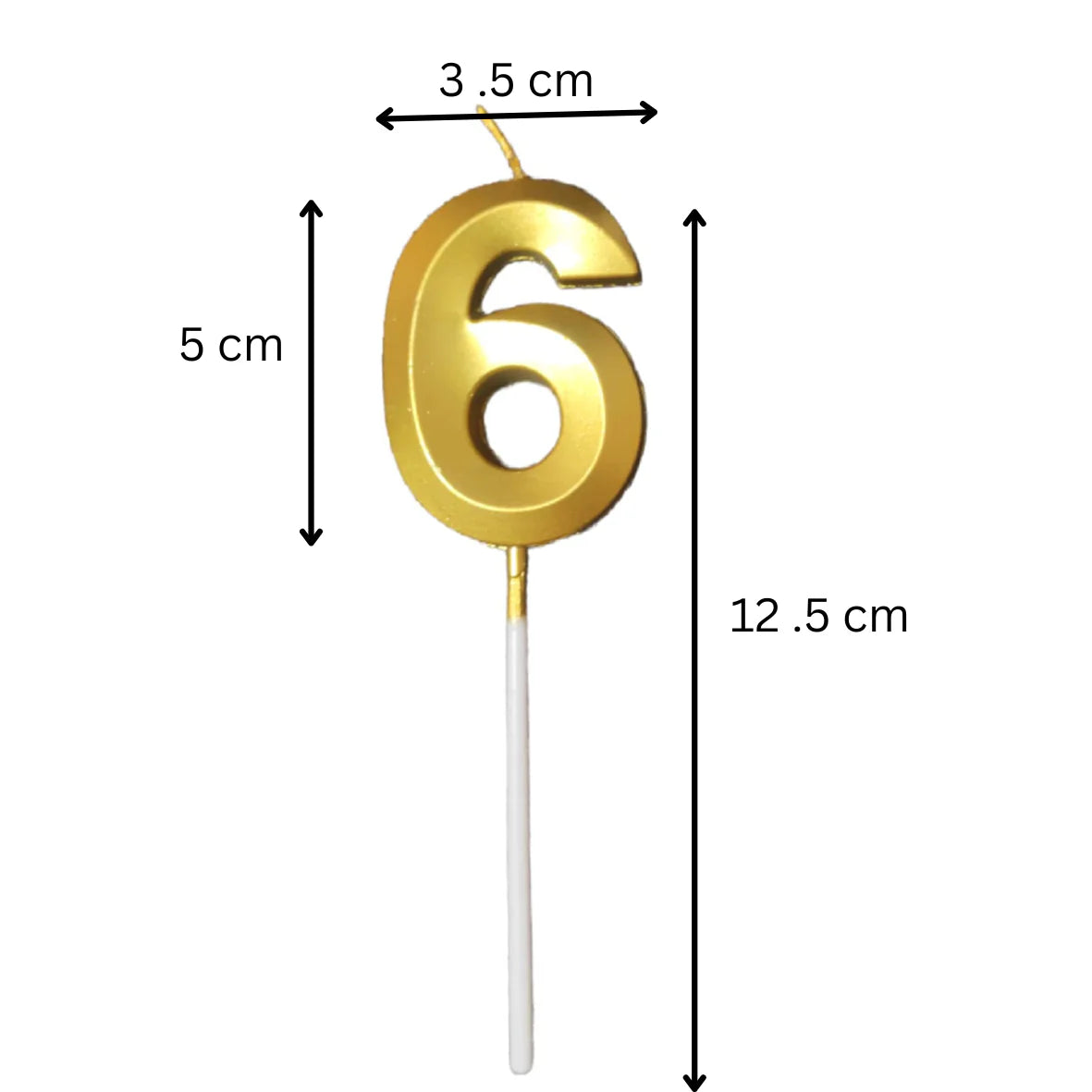 6 Six Golden Number Candle