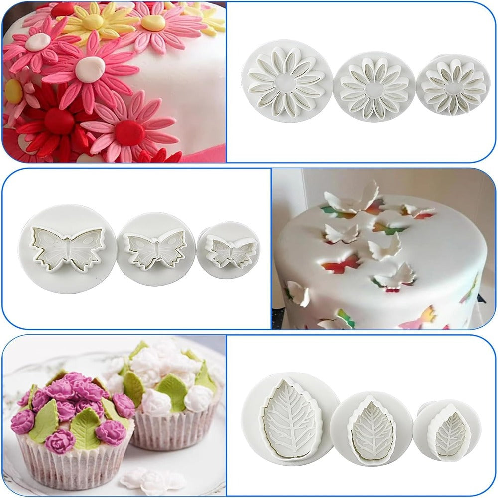 46 Pcs Cookie Fondant Cake Sugarcraft Decorating Tool Kit