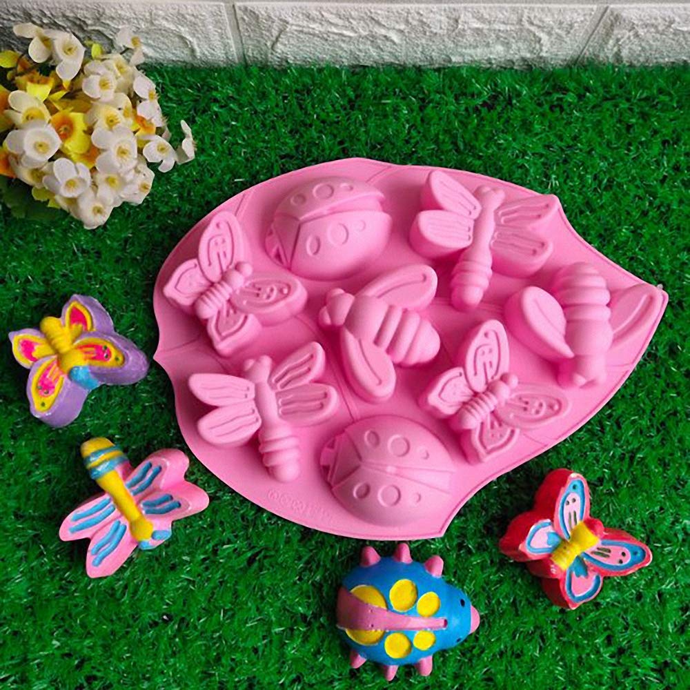 Insect Butterfly Dragonfly Bee Ladybug Silicone Cake Mold