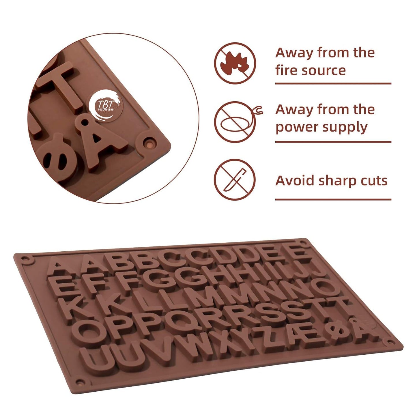 ABCD Alphabet Silicone Chocolate Mold