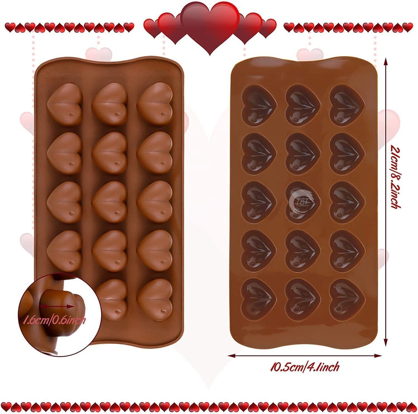 Heart Shape Chocolate Silicone Mold