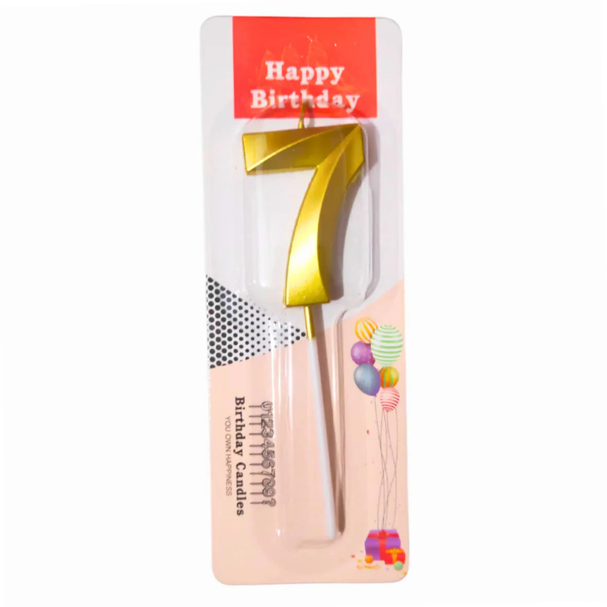 7 Seven Golden Number Candle