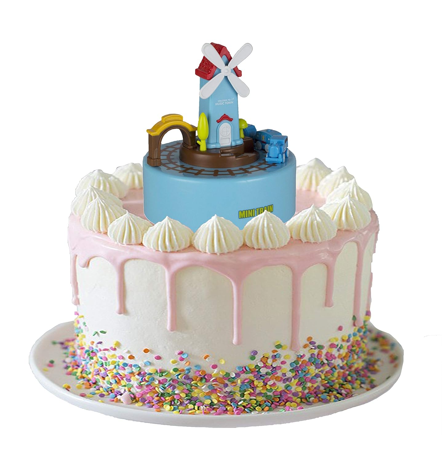 Music Town Mini Train Moving Train Cake Decoration