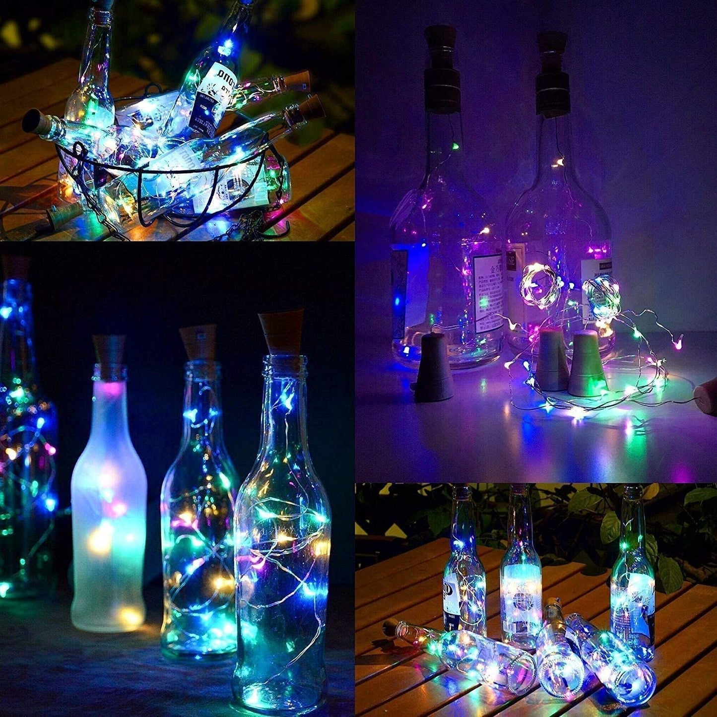 Multicolor LED Cork Light 2M