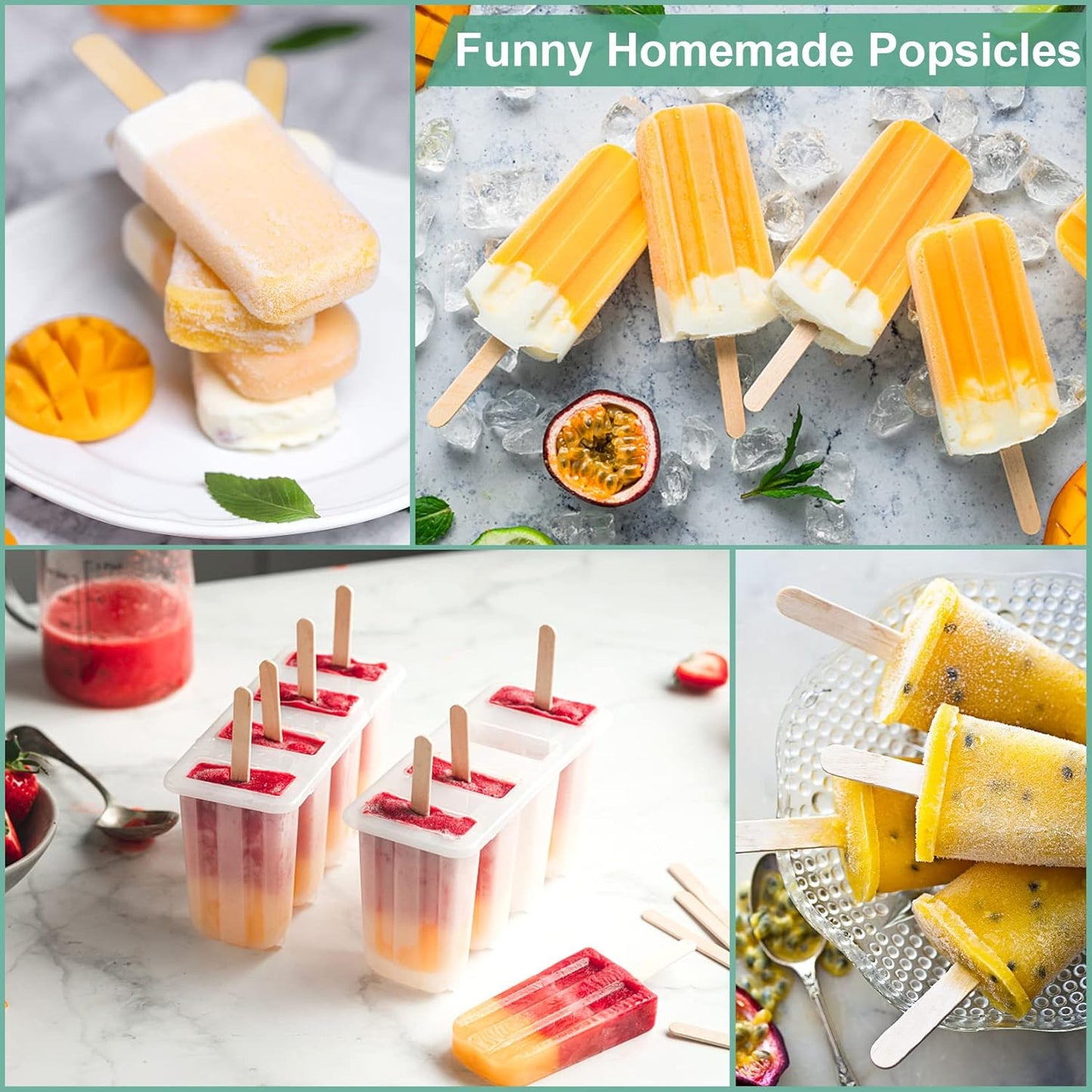 Wooden Ice Cream Sticks Popsicle Sticks 50Pcs