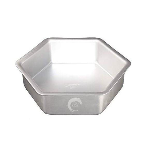 Hexagon Shape Aluminium Cake Mould Pan Tin for 2 Kg Cake