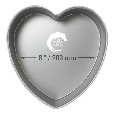 Aluminium Heart Shape Cake Mold Cake Tin - 8x2 Inch