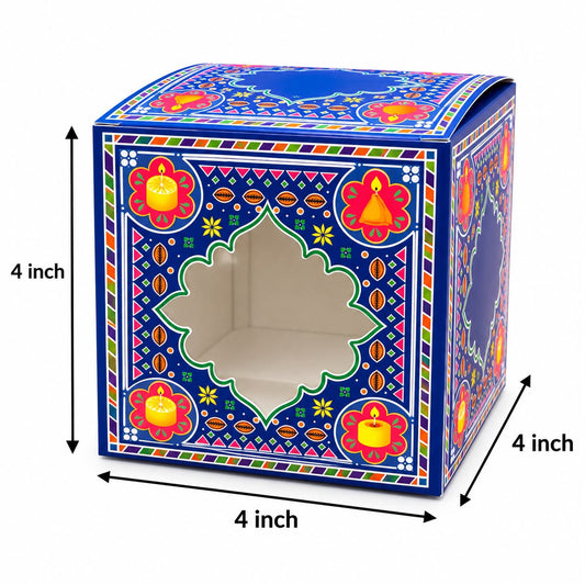 JAR CANDLE BOX / SMALL HAMPER BOX (4/4/4″)- Pack of 5Pcs