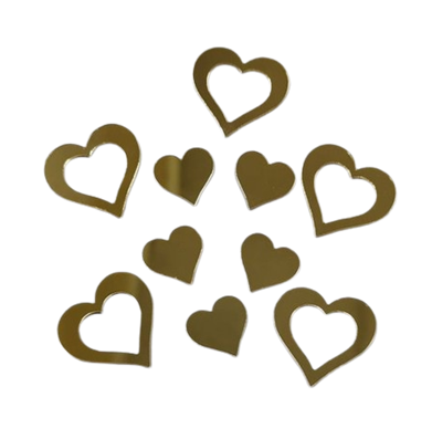 Acrylic Hearts Topper Set - { Pack Of 10 Pieces }