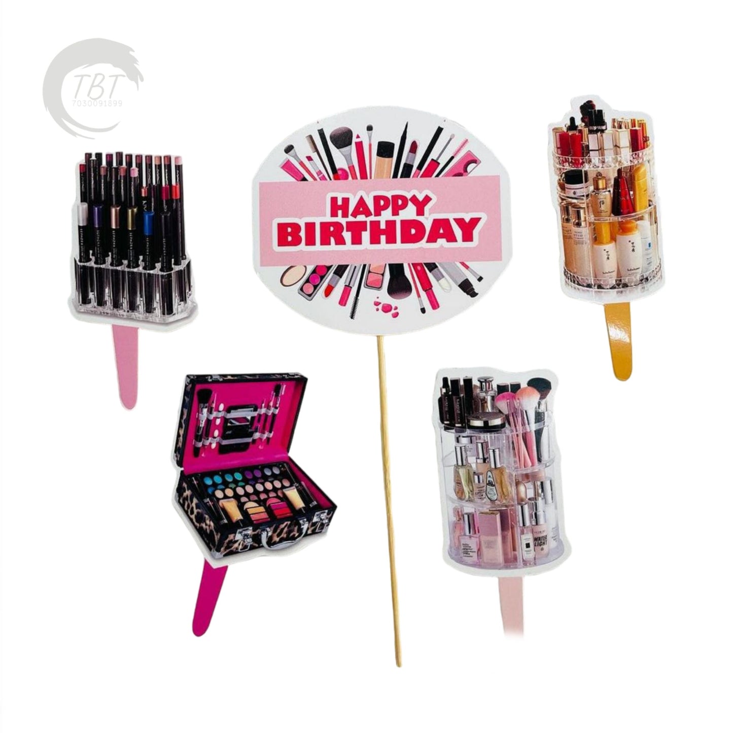 Makeup Paper Theme Topper Set