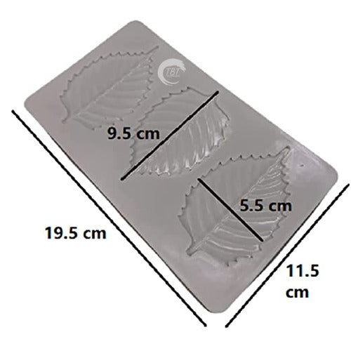 3 Cavity Leaf Silicone Chocolate Mold