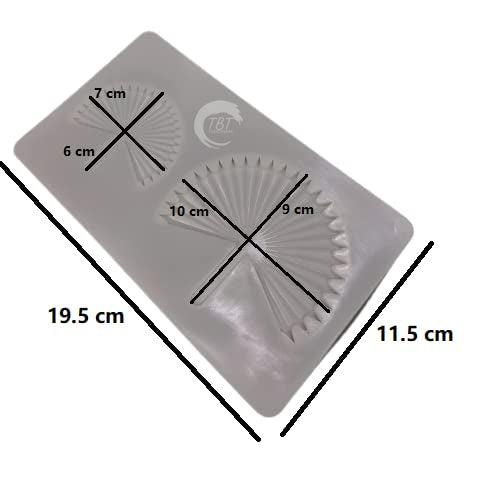 2 Sizes Origami Sun Palm Leaf Silicone Chocolate mold