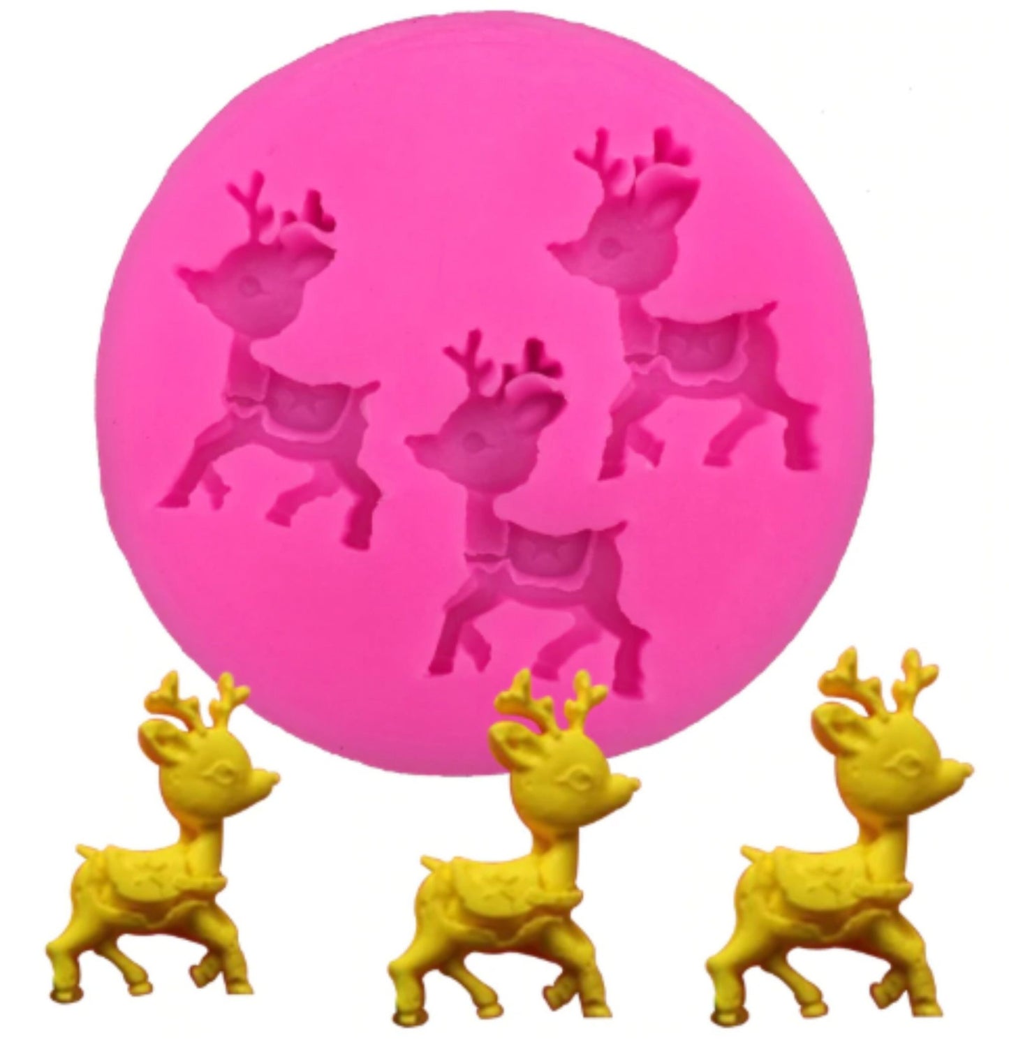 Running Deer Silicone Fondant Mould