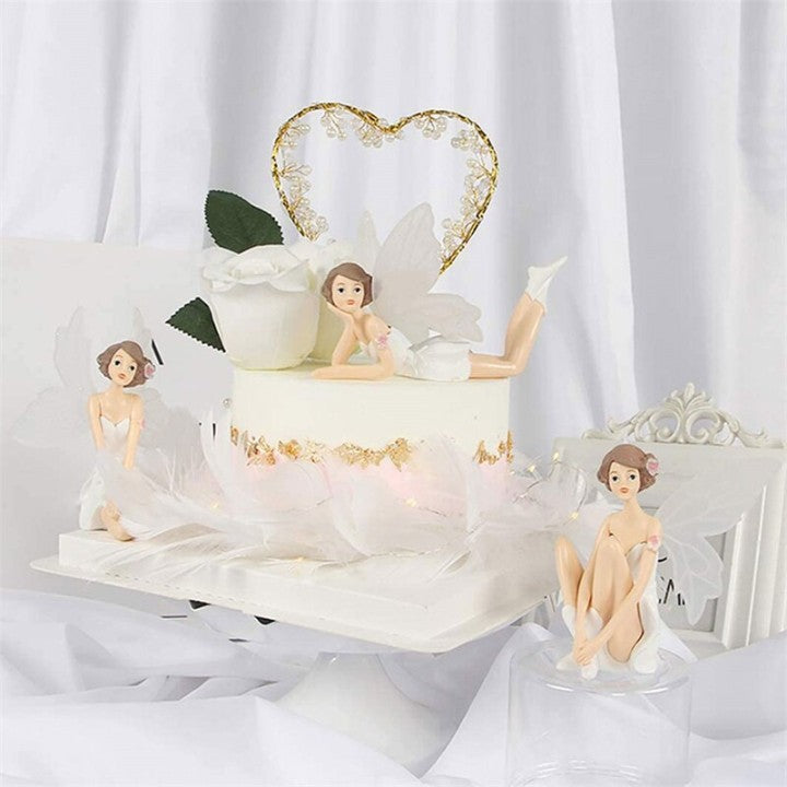 Fairy Angel Dolls Fairies Cake Toy Topper { Set Of 3 Piece }