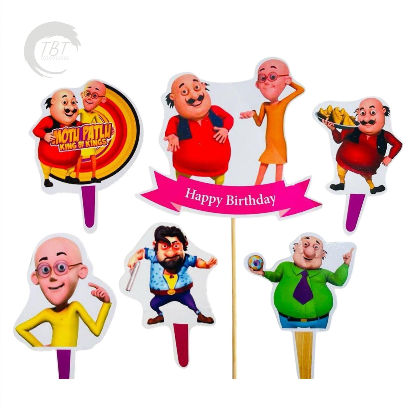 Motu Patlu Paper Theme Topper Set