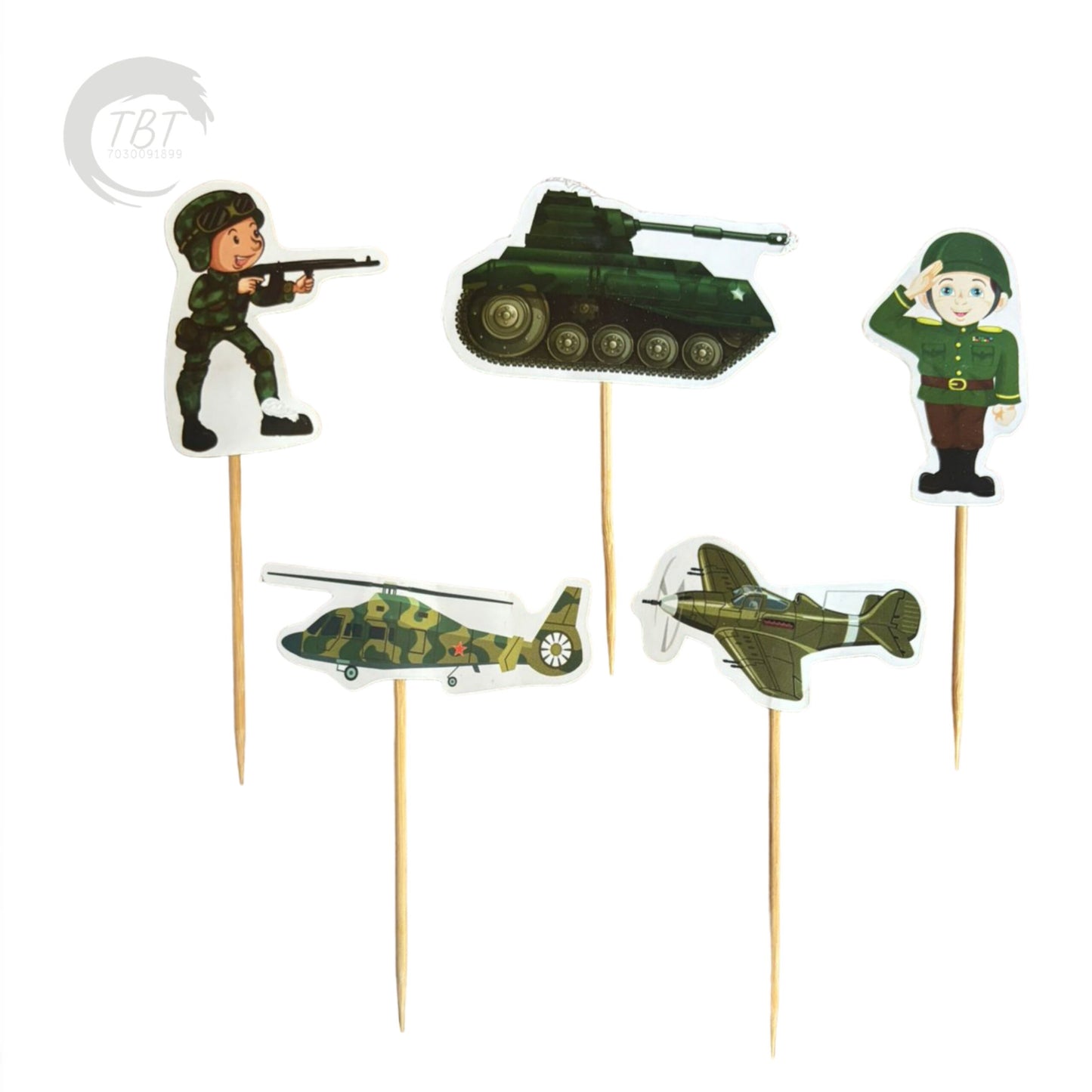 Army Paper Theme Topper Set