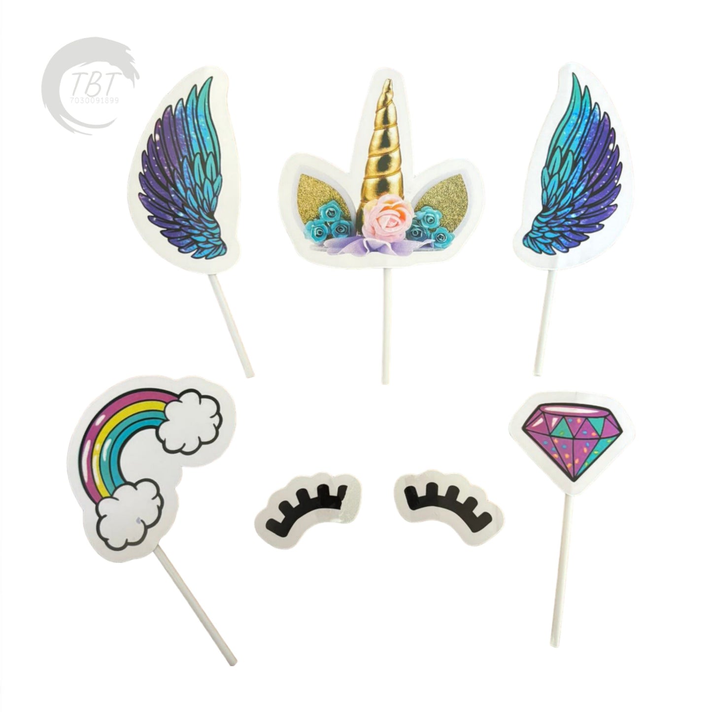 Unicorn Horn Paper Theme Topper Set