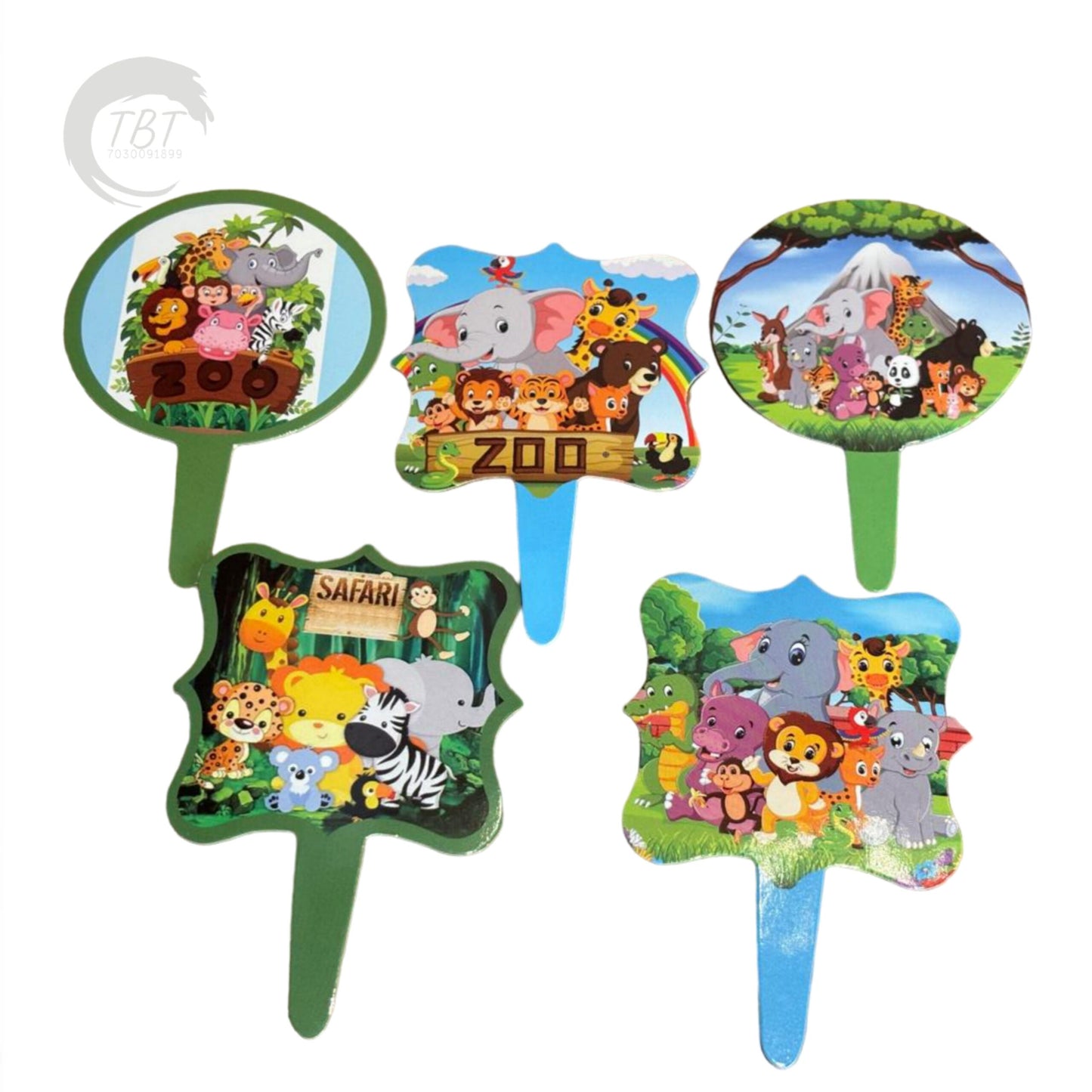 Jungle Animal Paper Theme Topper Set