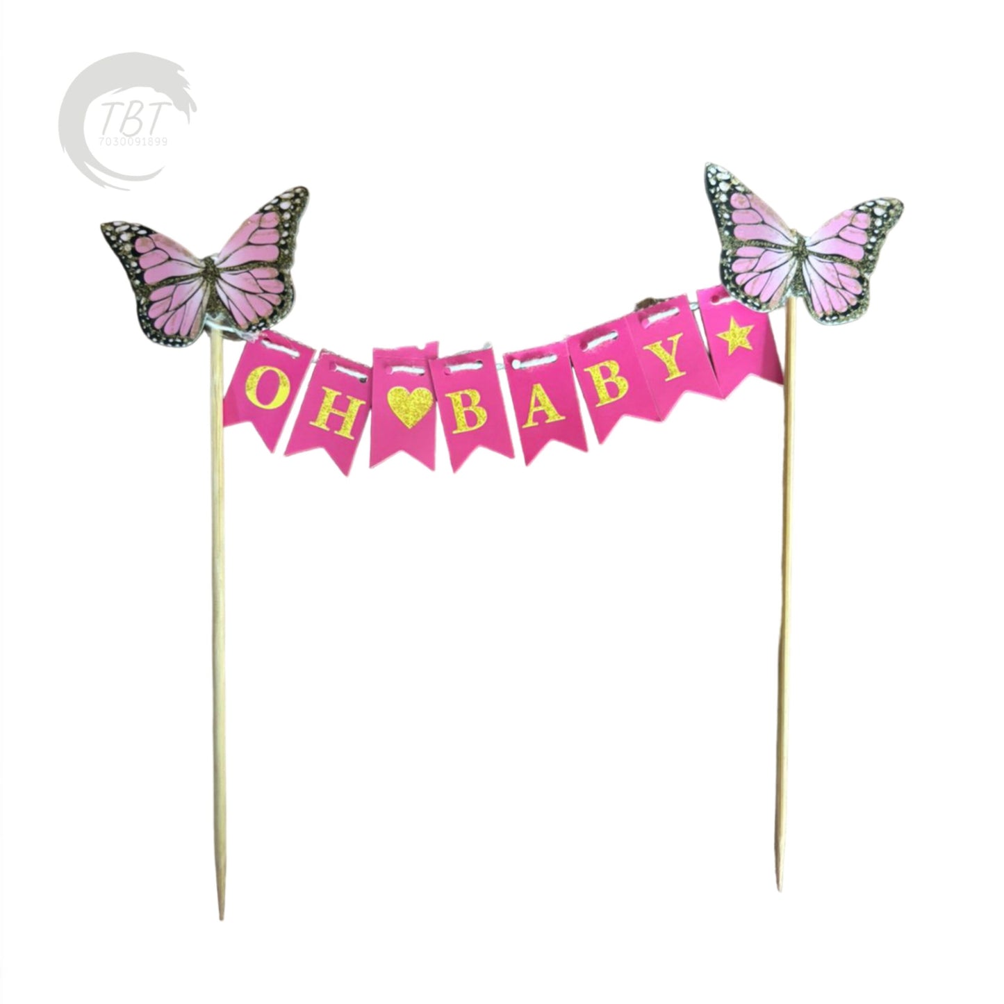 Oh Baby Hanging Paper Cake Topper