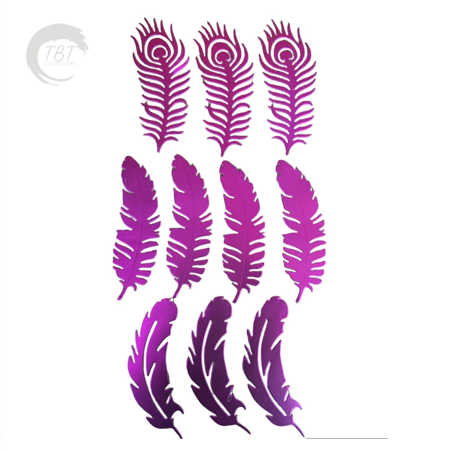 Feather Paper Topper - Pink