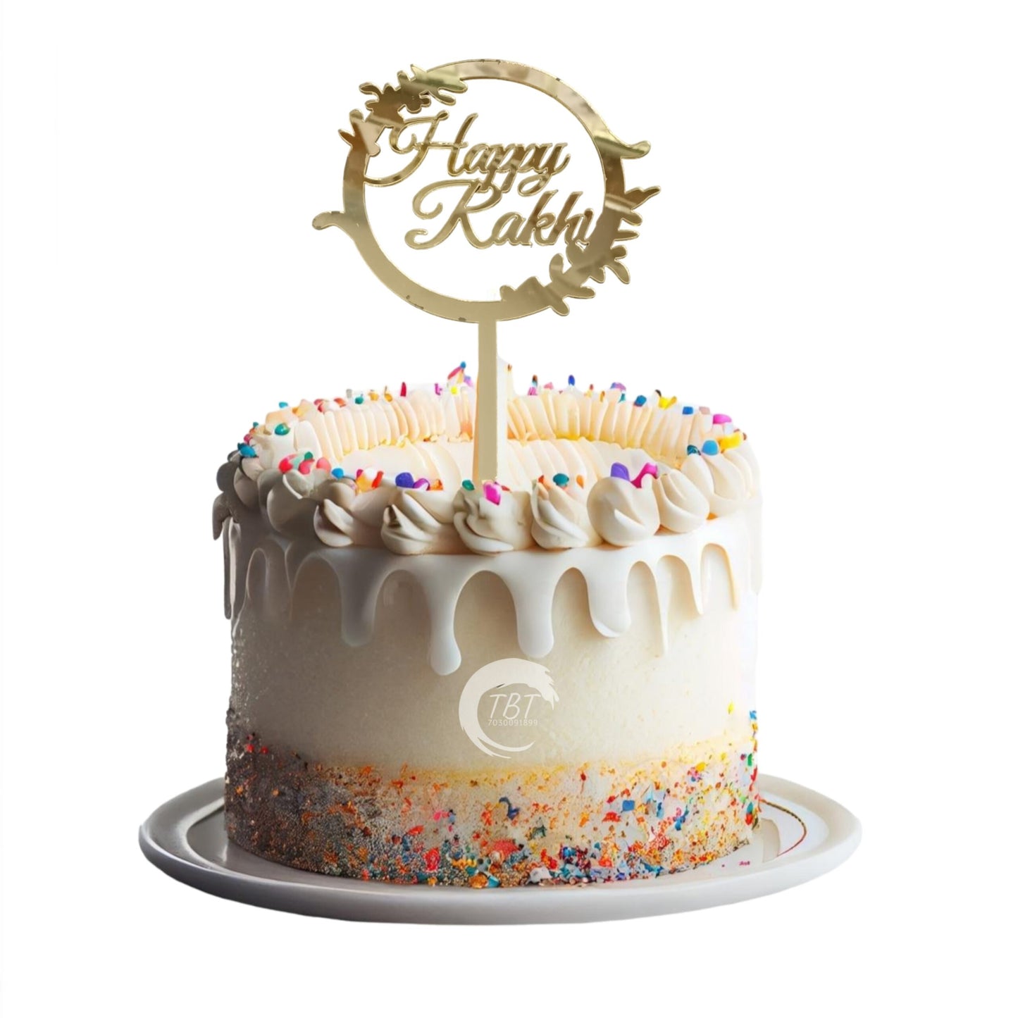 Happy Rakhi Acrylic Cake Topper #2