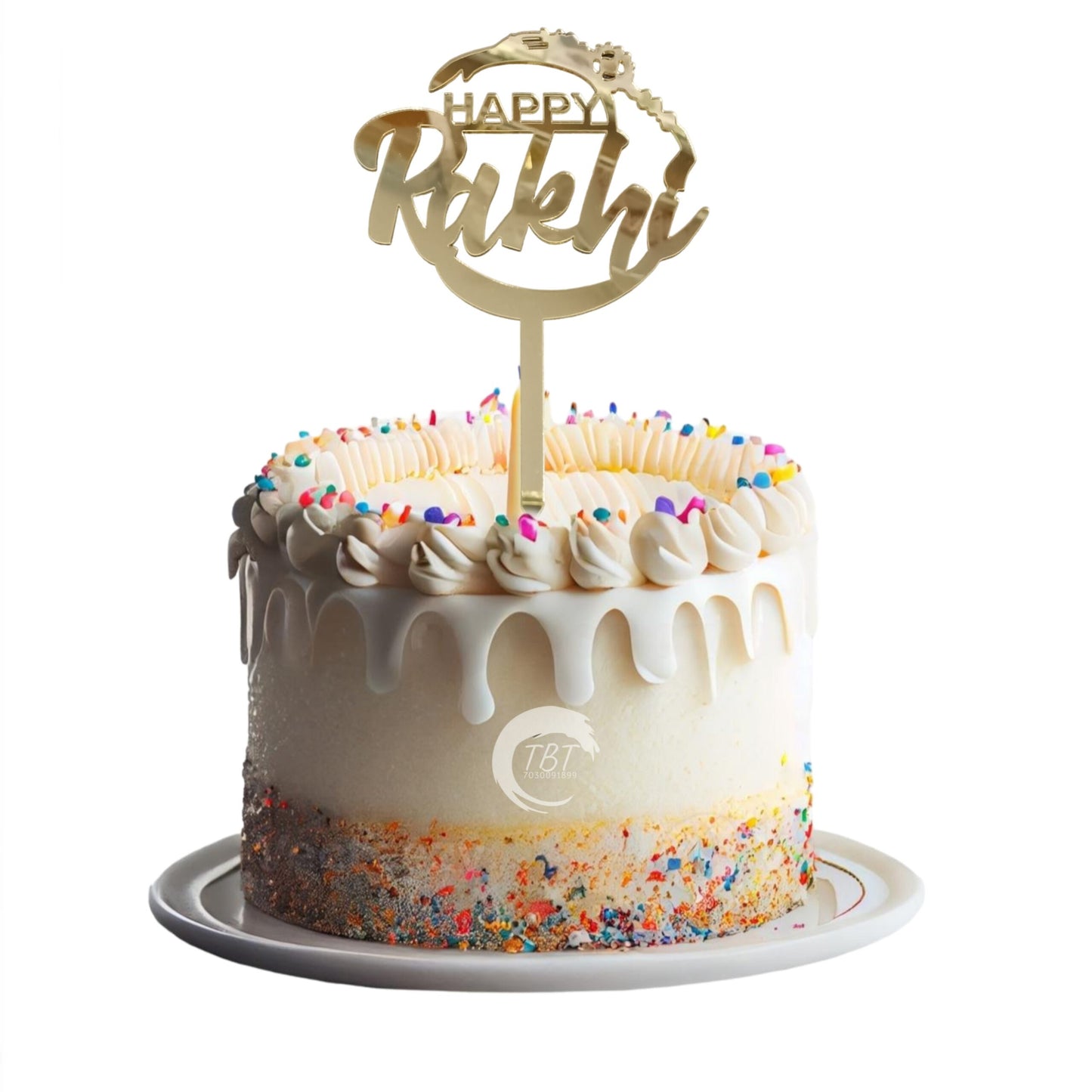 Happy Rakhi Acrylic Cake Topper #1