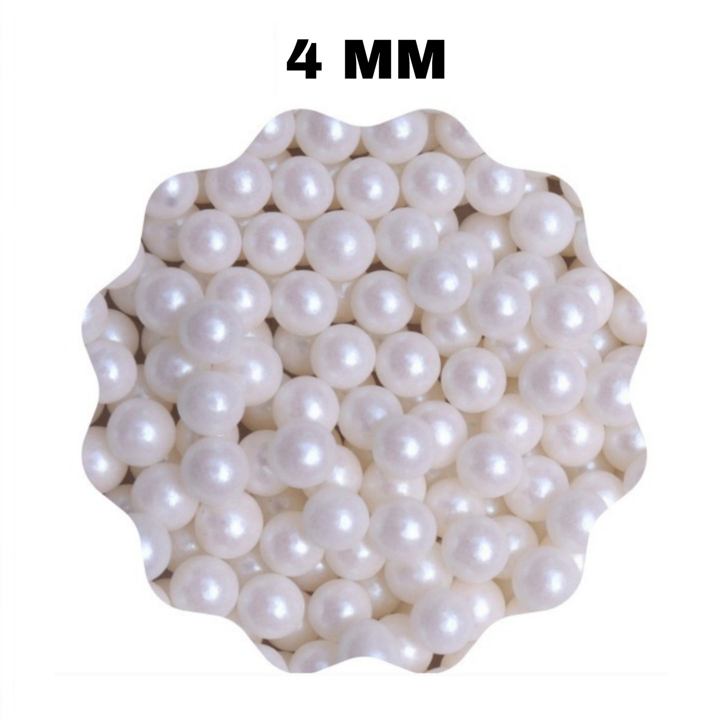Edible White Pearl Sugar Ball Sprinkles 4MM