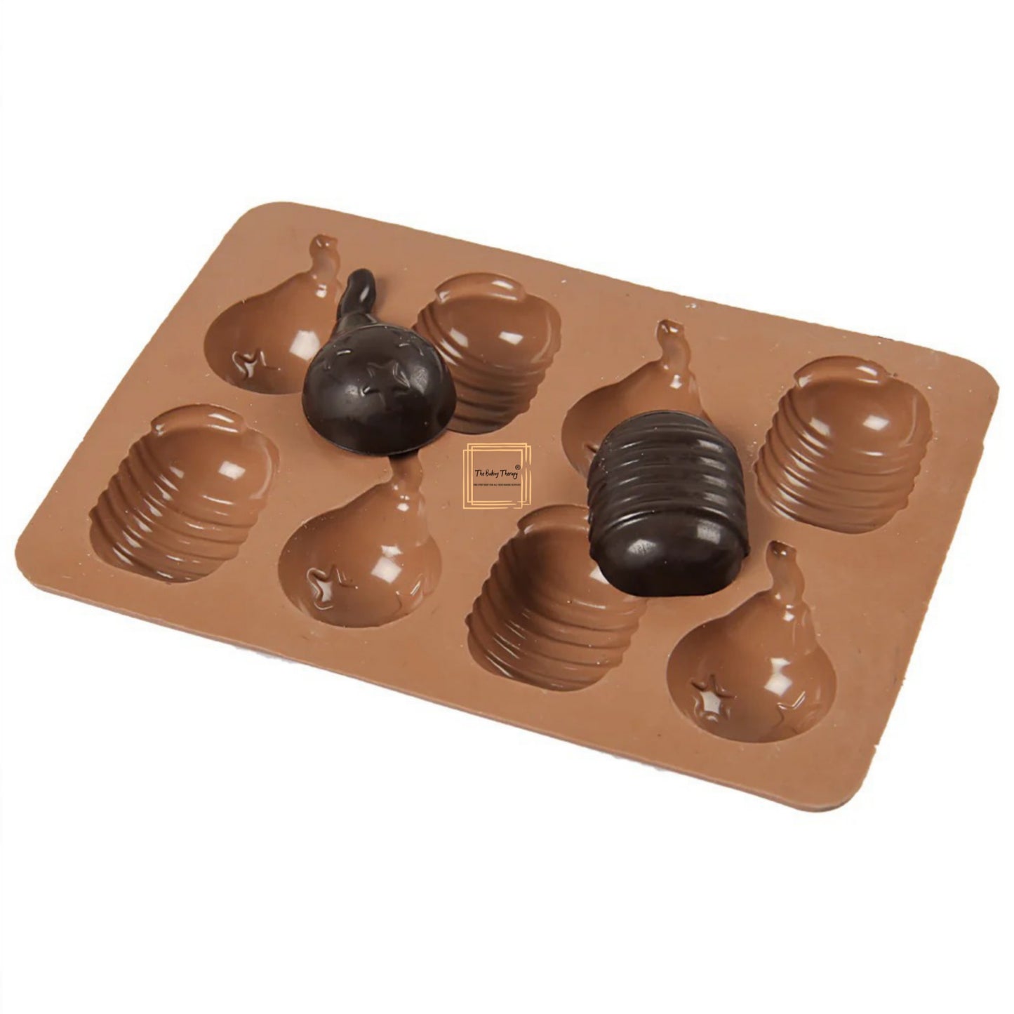 8 Cavity Anar And Sutli Rassi Bomb Shape Mold Silicone Chocolate Mold