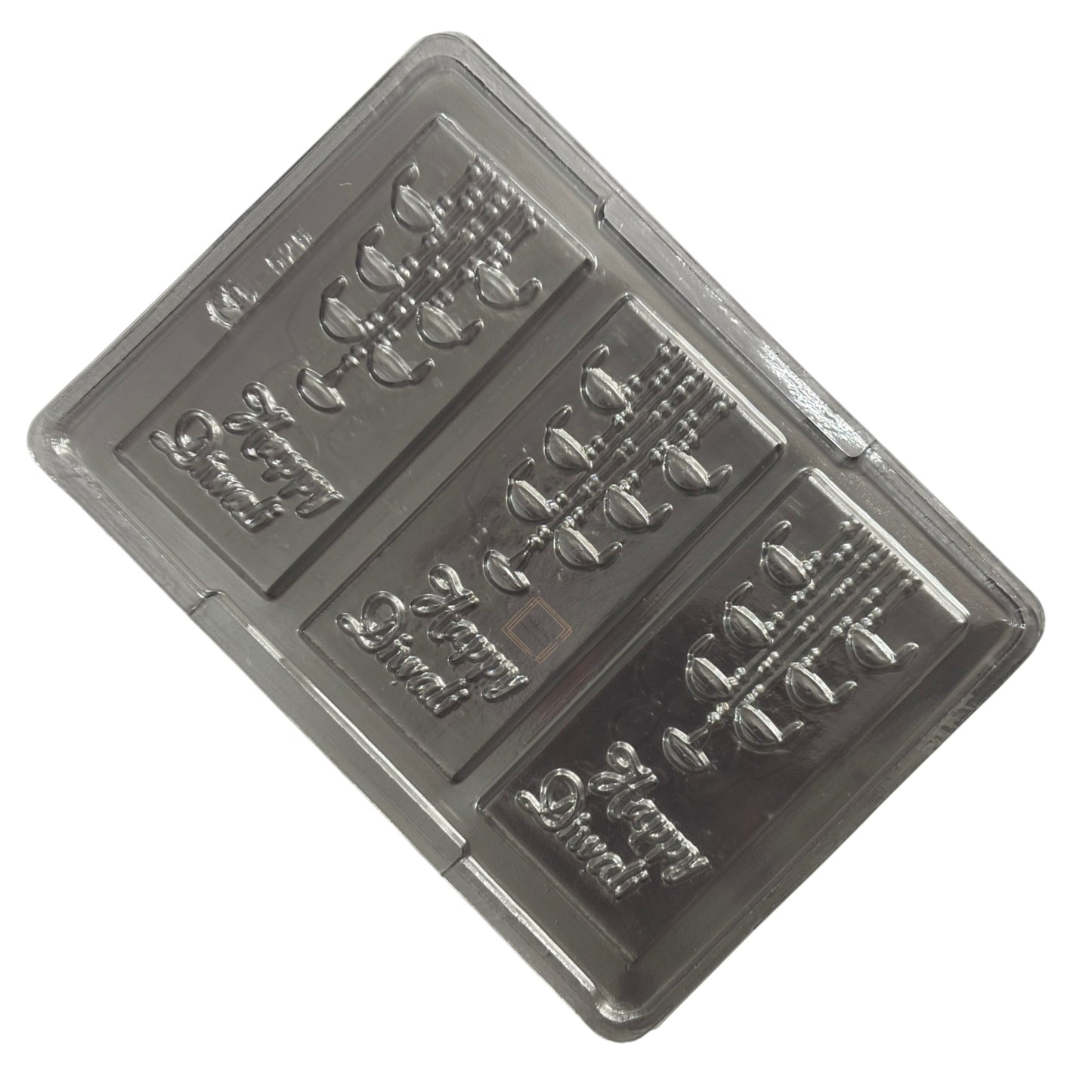 Happy Diwali Diya Panti Chocolate Bar PVC Mold