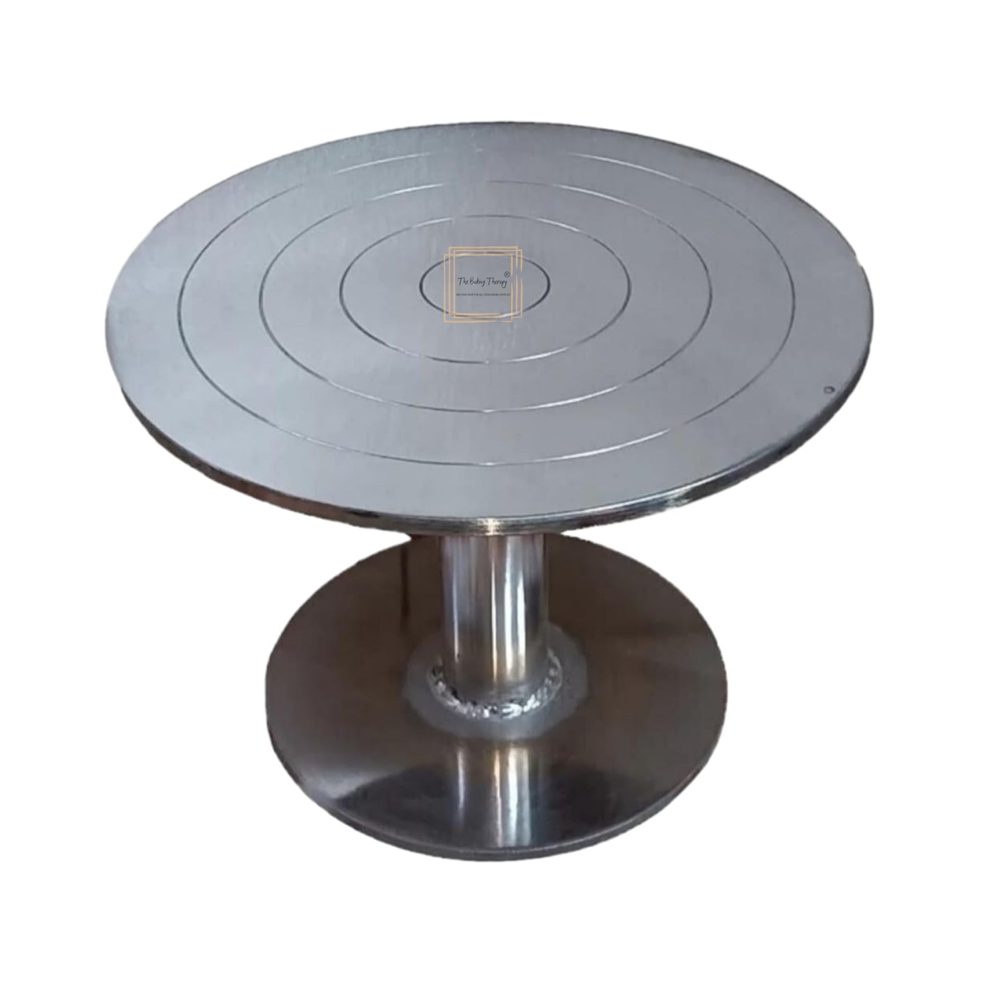 Premium Heavy Stainless Steel 360° Rotating Cake Turntable 12 Inch
