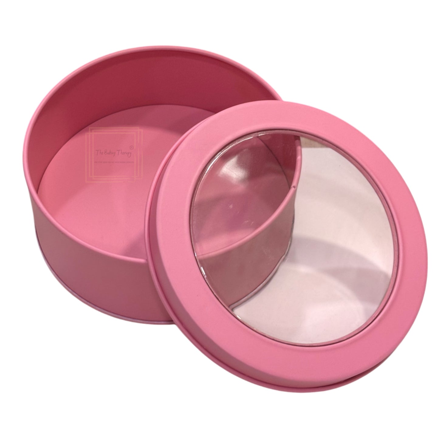 Round Pink Metal Dream Tin Window Gift Box