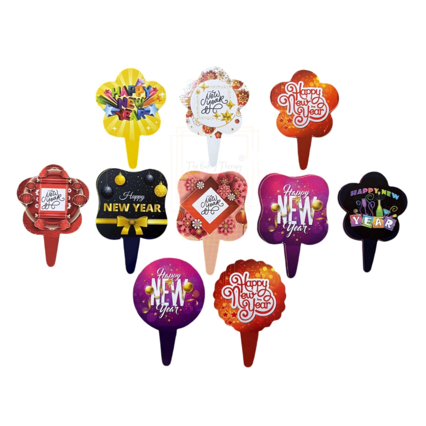 Happy New Year Cake Paper Tag (Pack Of 100Pcs)