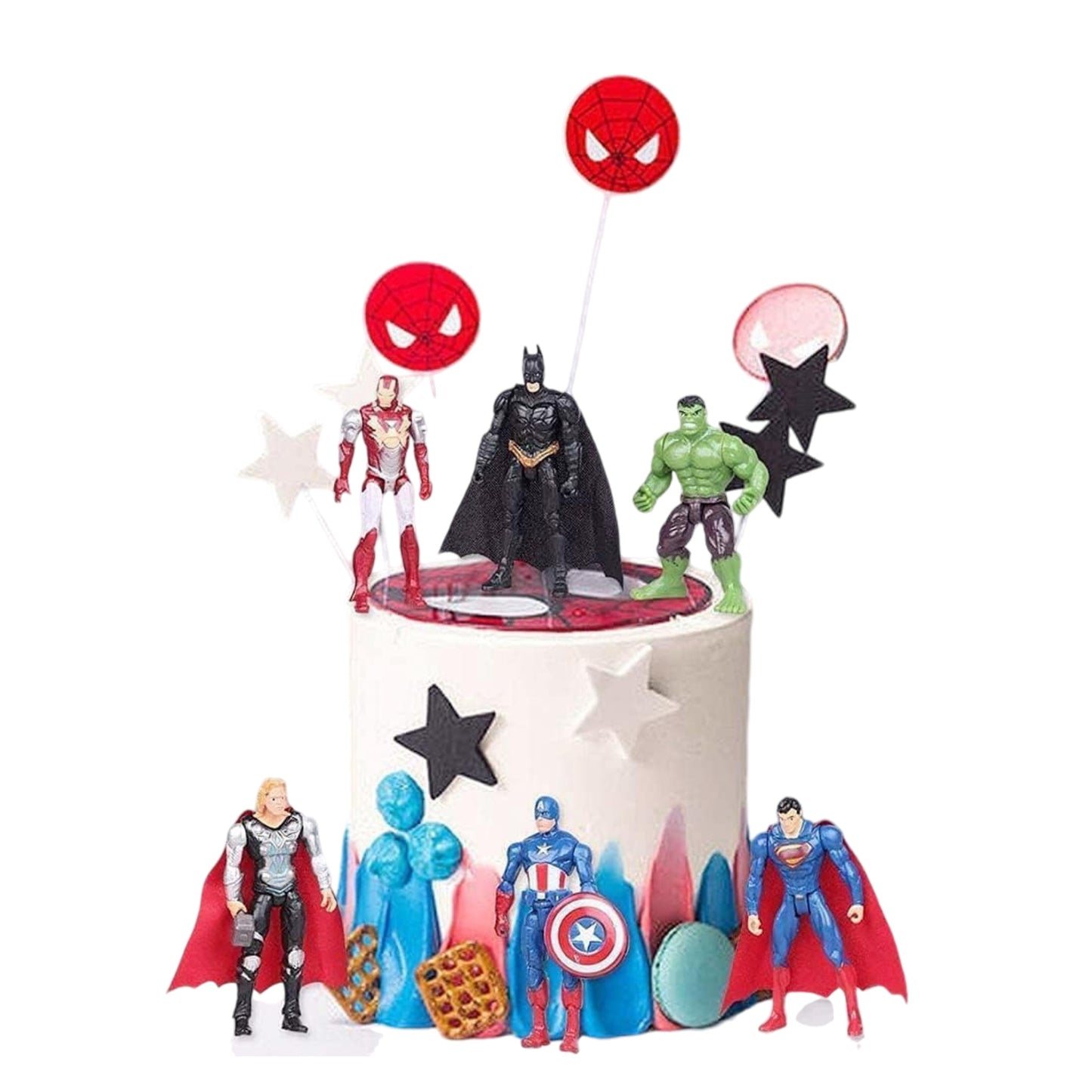 Avenger Superhero Cake Toy Topper (Set of 6Pcs)