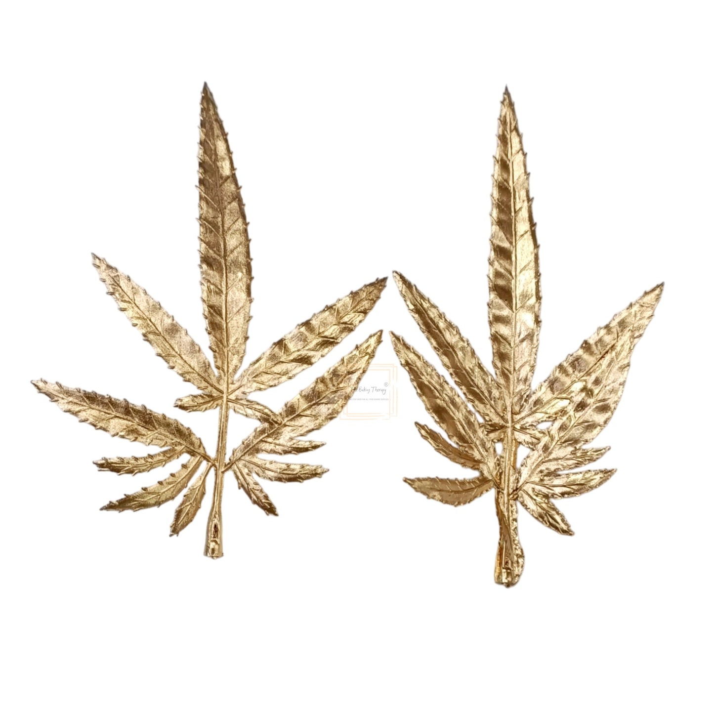 Artificial Golden Cannabis leaves Filler ( Pack Of 2 Pcs )