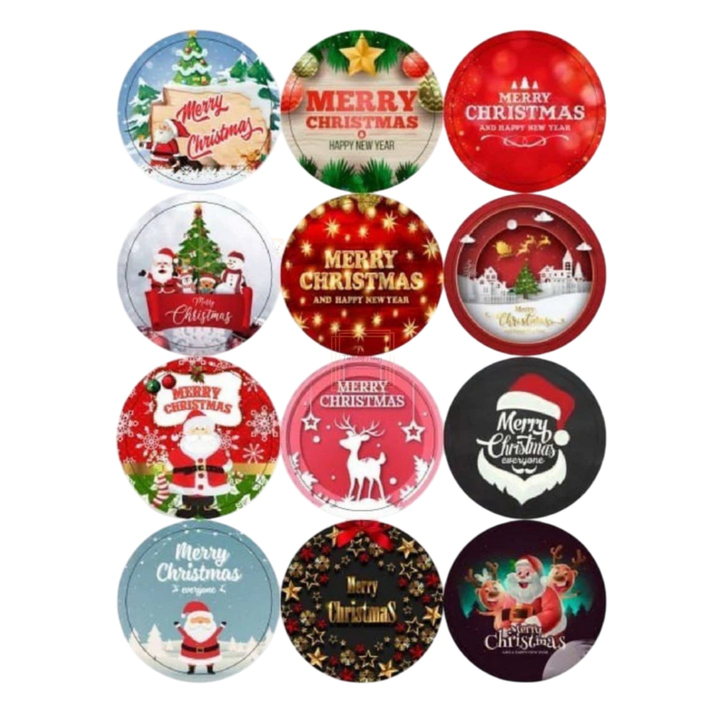 Merry Christmas Sticker Sheet ( Pack Of 72Pcs )