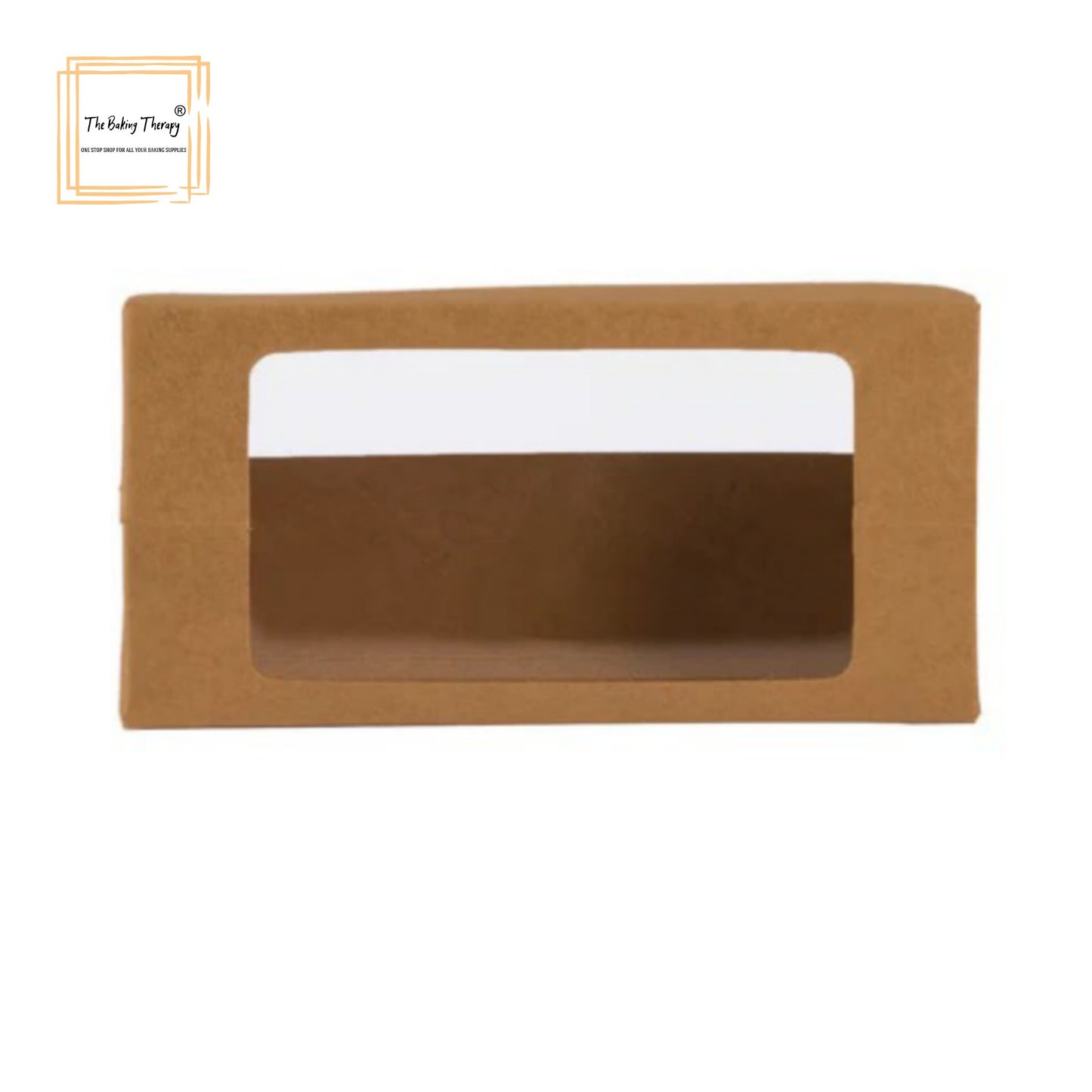 Kraft 6 Pc Macaroon Box With Full Window ( Pack Of 10 Pcs ) Brown