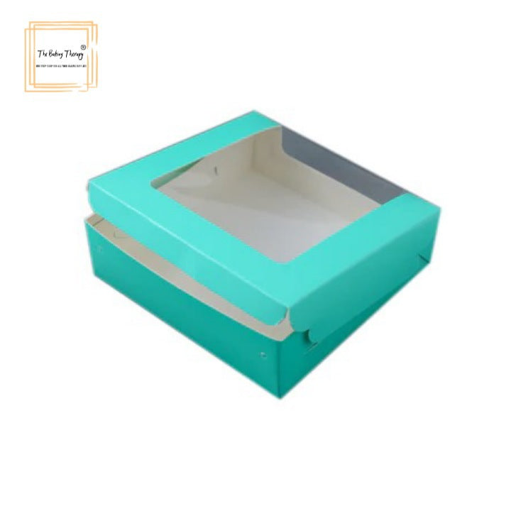 4 Pcs Fore Full Window Brownie Box Green ( Pack Of 10 Pcs )