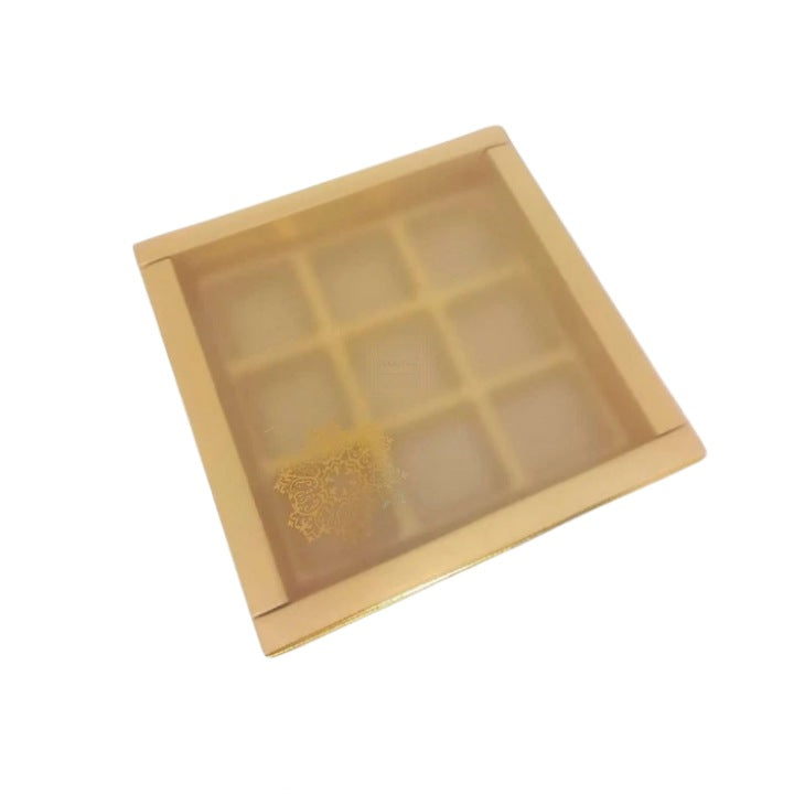9 Cavity Chocolate Box With Sliding Cover And Cavity ( Pack Of 10Pcs )